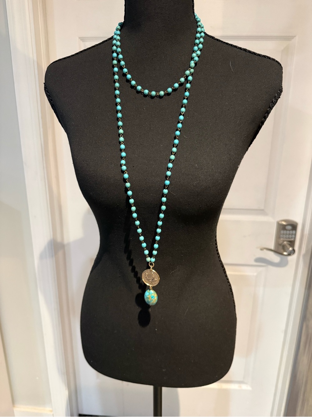 Katia Designs Turquoise Sunflower Grow necklace - Picture 3 of 4